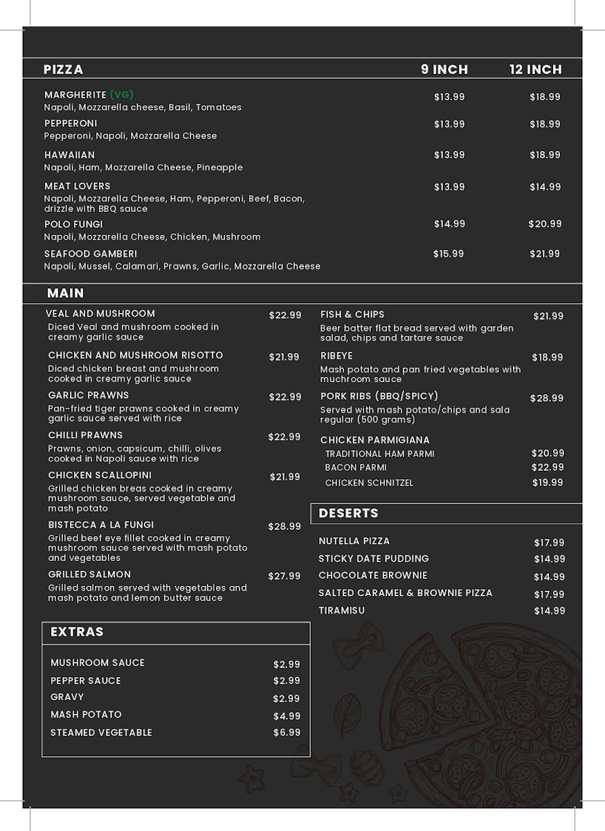 Menu Joe's Trattoria Pizza, Pasta & Ribs-1