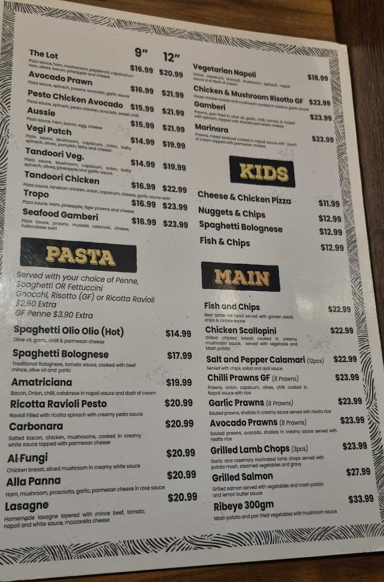 Menu Joe's Trattoria Pizza, Pasta & Ribs-3